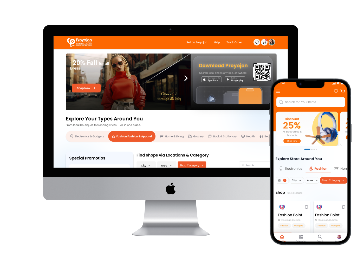 Proyjon Shop – Multi-Vendor E-commerce SaaS Solution